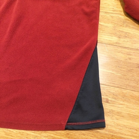 Columbia red quarter zip fleece pullover jacket. L - Picture 7 of 8